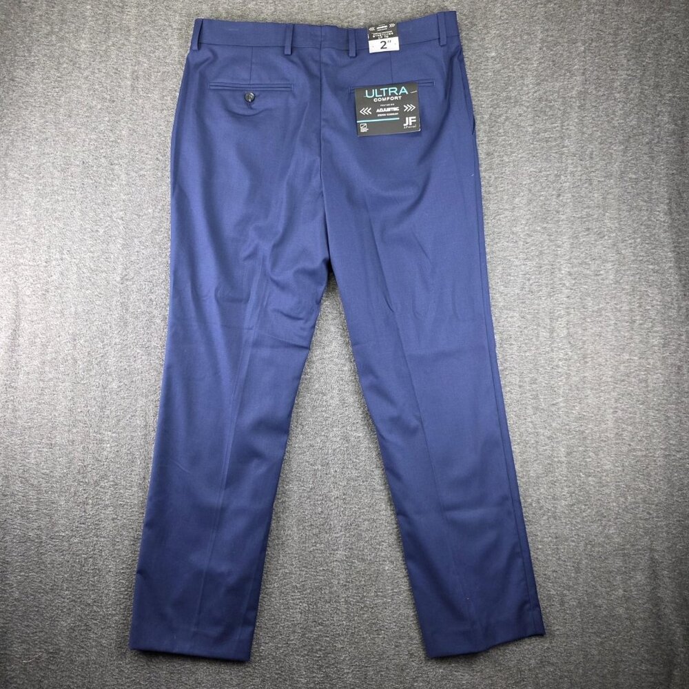 JF J Ferrar Ultra Comfort Pants Mens 36x32 Blue Slim Fit Stretch Dress Slacks
